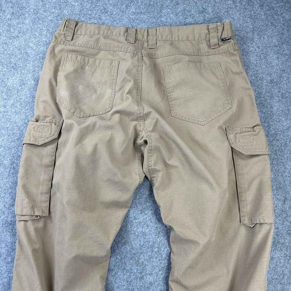 LAPG Pants Mens 38x30 Beige Urban Ops Tactical Cargo Canvas Workwear Utility - Picture 9 of 11